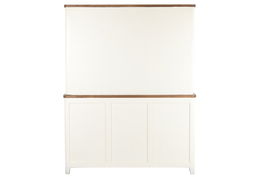 DKD Home Decor Vitrina Tradicional Crema Marron Oscuro Mango y MDF 150 x 190 x 45 cm con 6 cajones y 6 puertas