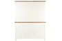 DKD Home Decor Vitrina Tradicional Crema Marron Oscuro Mango y MDF 150 x 190 x 45 cm con 6 cajones y 6 puertas