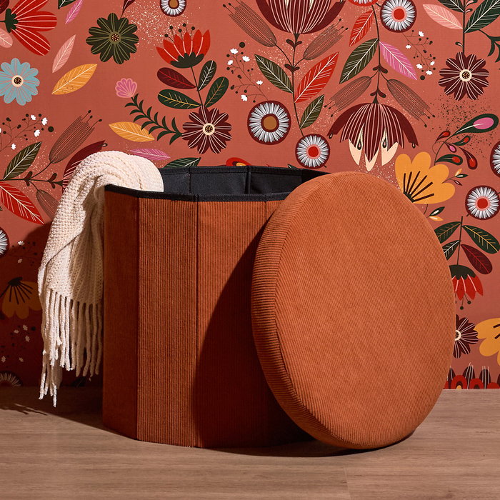 Home Deco Factory Caja-puf Plegable Jules Terra