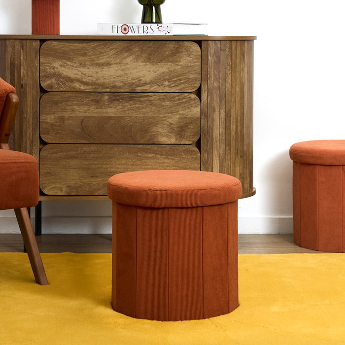 Home Deco Factory Caja-puf Plegable Jules Terra