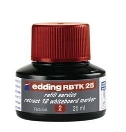 EDDING Tinta para Rellenar Rotulador de Pizarra 25 ml Rojo