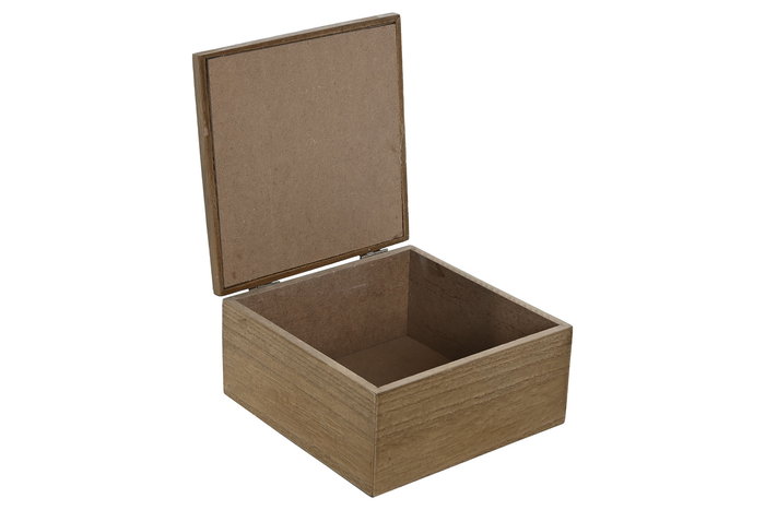 DKD Home Decor Caja Natural Blanco 16 x 8 x 16 cm (2 Unidades) Scandi