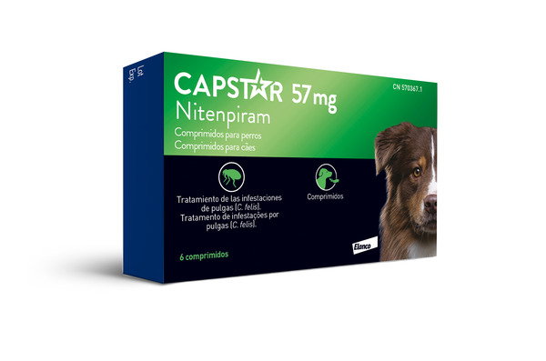 Elanco Capstar 57 mg para Perros Grandes, 6 Comprimidos Elanco Capstar 57 mg para Perros Grandes, 6 Comprimidos