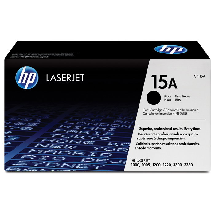 HP Cartucho de tóner LaserJet 15A Negro C7115A HP Cartucho de tóner LaserJet 15A Negro C7115A