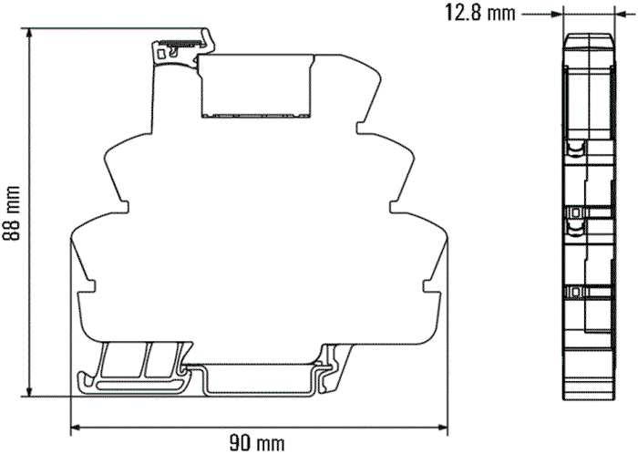 WEIDMÜLLER Relé de interfaz DPDT 3,5A 24-230V AC/DC WEIDMÜLLER Relé de interfaz DPDT 3,5A 24-230V AC/DC