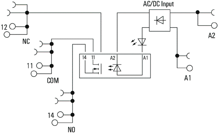 WEIDMÜLLER Relé de interfaz DPDT 3,5A 24-230V AC/DC WEIDMÜLLER Relé de interfaz DPDT 3,5A 24-230V AC/DC