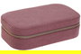 DKD Home Decor Joyero Colección Pana rosa Ambiente Urban Magenta Crema 10 x 5 x 18.5 cm (4 Unidades)