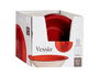 Vessia Plato Hondo de Gres Rojo con Borde, 21 cm, 21x5.5x21 cm (Set de 24)