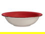 Vessia Plato Hondo de Gres Rojo con Borde, 21 cm, 21x5.5x21 cm (Set de 24)