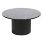DKD Home Decor Mesa de Centro de Mármol y Madera Negra 80x80x42 cm