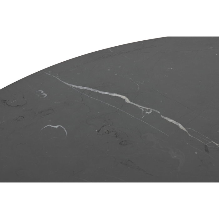DKD Home Decor Mesa de Centro de Mármol y Madera Negra 80x80x42 cm