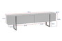 Nordure Mueble TV Serenity Blanco y Dorado Lujoso Elegante Contemporáneo con Amplio Almacenamiento 180 cm