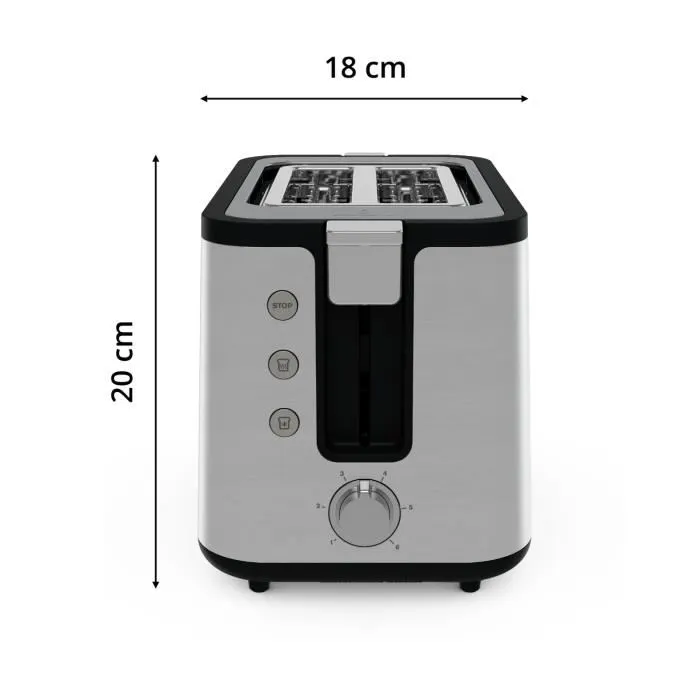 KRUPS KH442D10 Línea de control Tostadora de acero inoxidable, tostadora de 2 ranuras anchas, altura extra alta, funciones de recalentamiento y descongelación KRUPS KH442D10 Línea de control Tostadora de acero inoxidable, tostadora de 2 ranuras anchas, altura extra alta, funciones de recalentamiento y descongelación