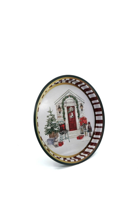 Hermia EZ1971S Bandeja de Metal Decorativa 31.5 x 31.5 cm