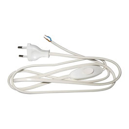 Arditi LFM 275/100-50 Conexión Eléctrica con Interruptor de Mano, Cable de 1,5 m, Manguera Plana H03VVH2-F 2x0,75 mm², Color Blanco