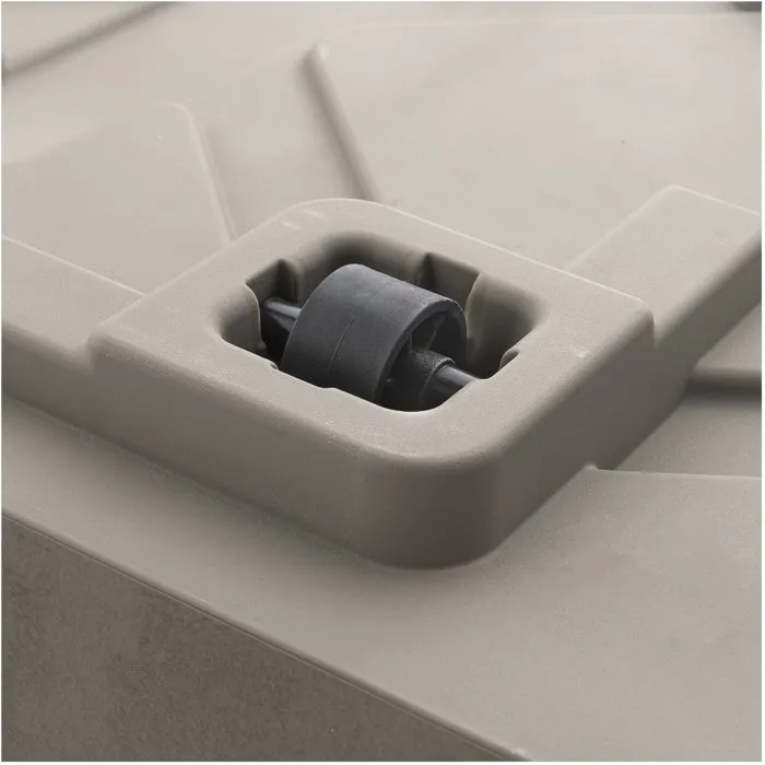 DEROMA Maceta rectangular Millennium con depósito de agua y ruedas - 97 L, 99 cm, color marrón - 9H936SZ