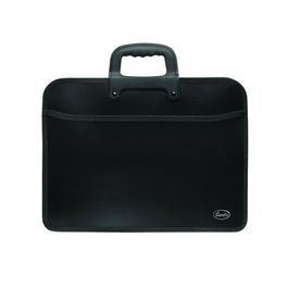 Maletin Forofis Pp Ribeteado A4 Con Asa Y Cremallera Negro