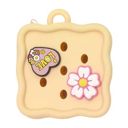 The Concept Factory Monedero Pequeño Silicona Con Charms Lila, Crema, Turquesa