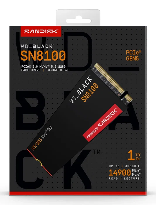 Western Digital WD_BLACK SN8100 NVMe SSD 1 TB M.2 2280 PCIe Gen5