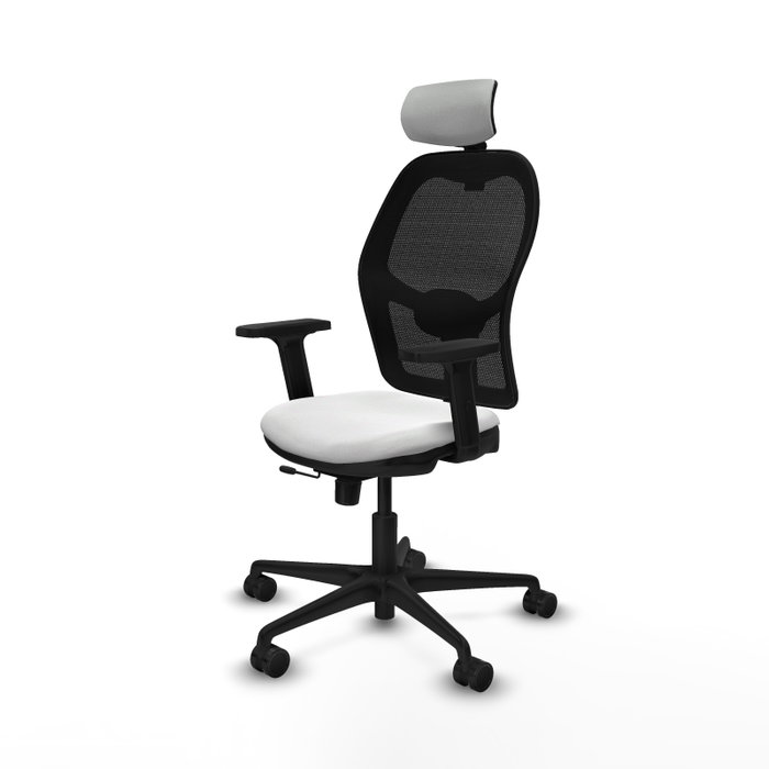 PIQUERAS Y CRESPO Silla de oficina Jorquera Sincro/Traslack Blanca y Negra
