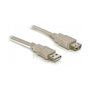 DeLOCK Cable de extensión USB 2.0 A/A 3m Gris