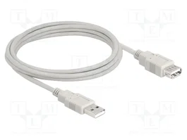 DeLOCK Cable de extensión USB 2.0 Tipo-A a Tipo-A 3 m Gris