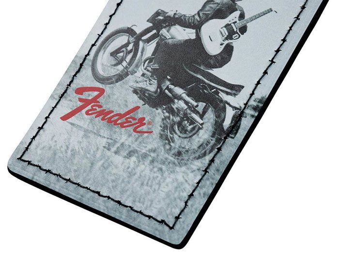 Fender Etiqueta de equipaje biker vintage