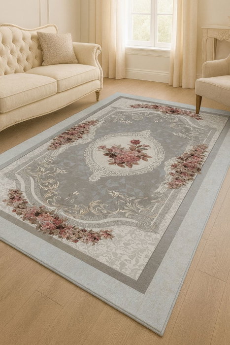Conceptum HM-CRP25-23 Alfombra de Poliéster Tejida con Reverso Antideslizante 160 x 230 cm