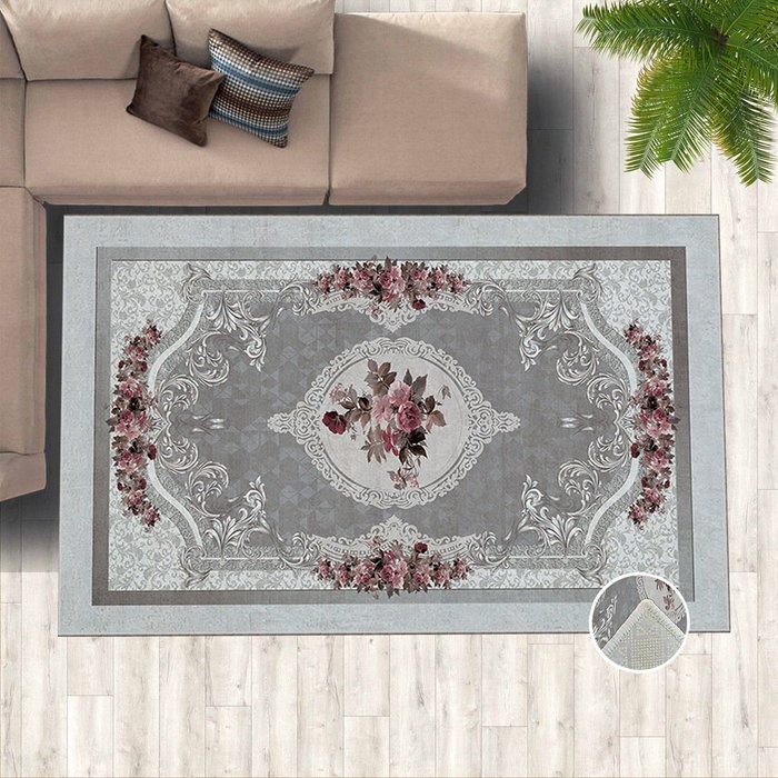 Conceptum HM-CRP25-23 Alfombra de Poliéster Tejida con Reverso Antideslizante 160 x 230 cm
