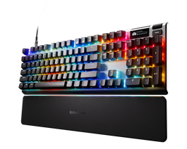 SteelSeries APEX PRO GEN 3 Teclado Mecánico Magnético para Gaming con Interruptores Magnéticos, Retroiluminación LED RGB y Teclado QWERTY Inglés de EE. UU. Negro