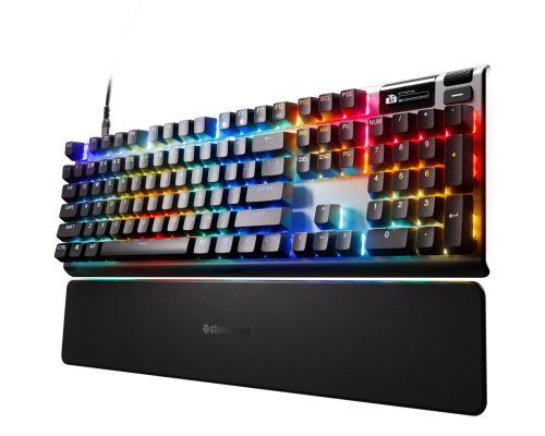 SteelSeries APEX PRO GEN 3 Teclado Mecánico Magnético para Gaming con Interruptores Magnéticos, Retroiluminación LED RGB y Teclado QWERTY Inglés de EE. UU. Negro SteelSeries APEX PRO GEN 3 Teclado Mecánico Magnético para Gaming con Interruptores Magnéticos, Retroiluminación LED RGB y Teclado QWERTY Inglés de EE. UU. Negro