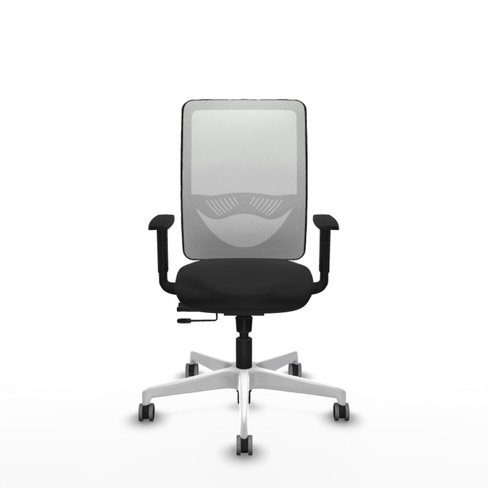 PIQUERAS Y CRESPO Silla de oficina Zulema con mecanismo Sincro/Traslack, Negro y Blanco