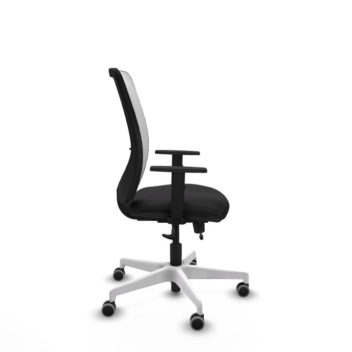 PIQUERAS Y CRESPO Silla de oficina Zulema con mecanismo Sincro/Traslack, Negro y Blanco