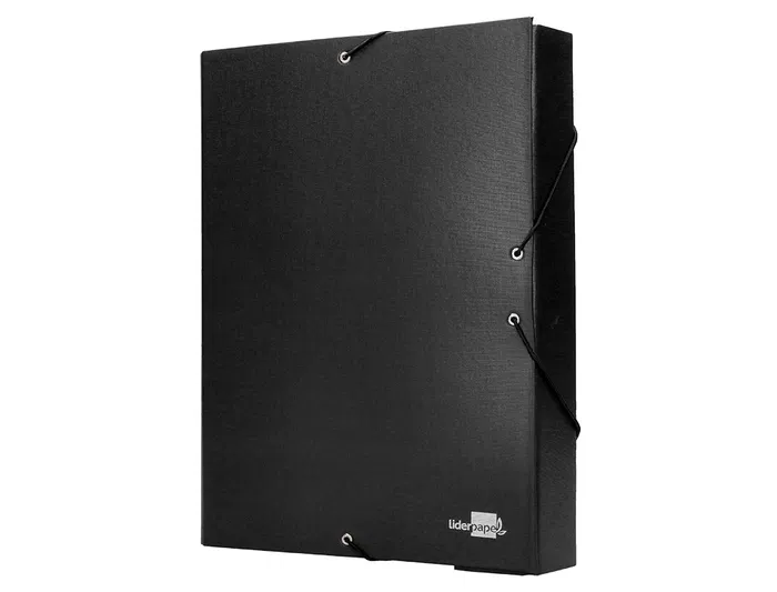 Liderpapel Carpeta Proyectos Folio Lomo 90mm Cartón Forrado Negra