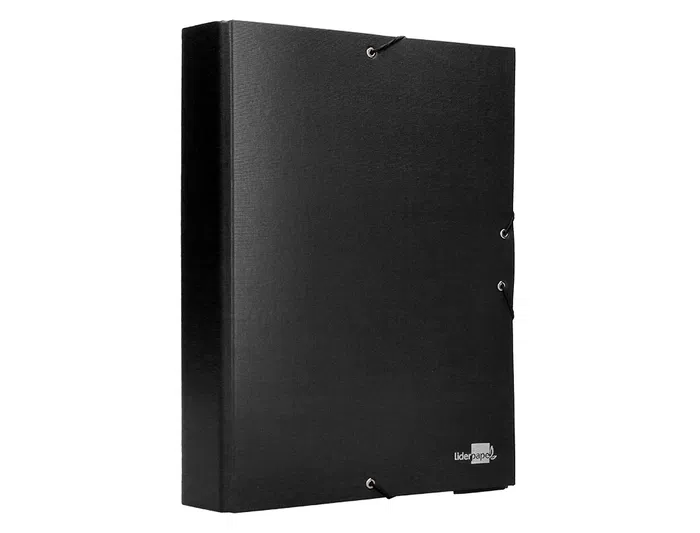 Liderpapel Carpeta Proyectos Folio Lomo 90mm Cartón Forrado Negra