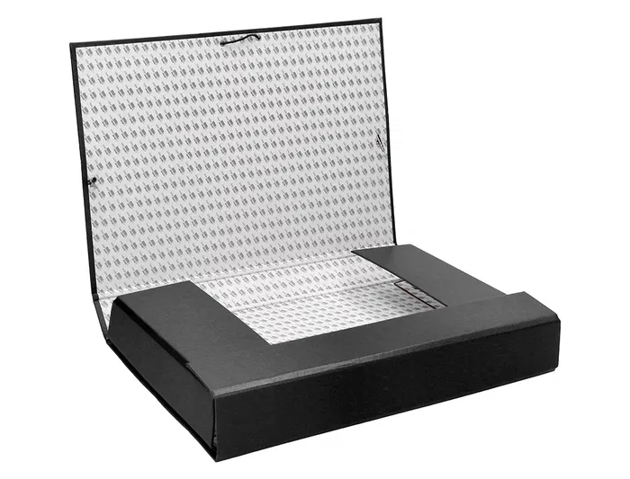 Liderpapel Carpeta Proyectos Folio Lomo 90mm Cartón Forrado Negra