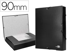 Liderpapel Carpeta Proyectos Folio Lomo 90mm Cartón Forrado Negra