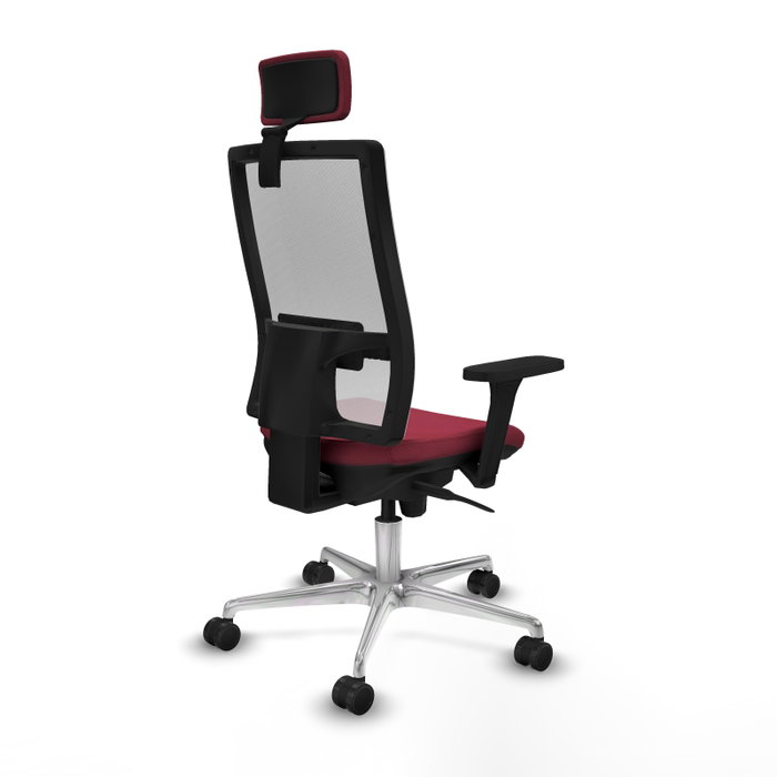 PIQUERAS Y CRESPO Silla de oficina Horna con mecanismo Sincro, Granate y Blanco PIQUERAS Y CRESPO Silla de oficina Horna con mecanismo Sincro, Granate y Blanco