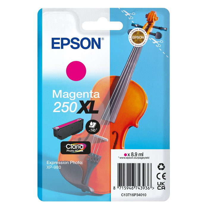 Epson Cartucho de Tinta Magenta 250XL C13T16P34010 Epson Cartucho de Tinta Magenta 250XL C13T16P34010