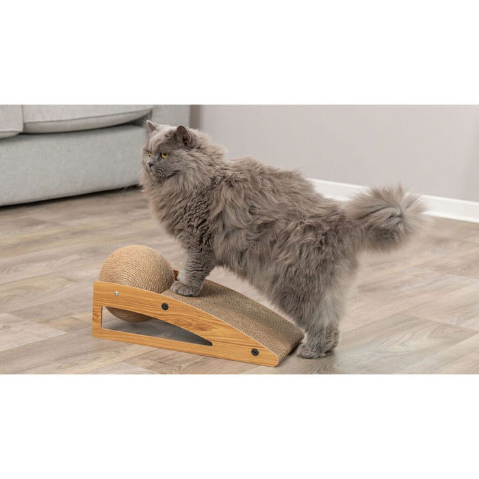 Rascador para Gatos Trixie Yute Madera Cartón 40 × 17 × 20 cm Rascador para Gatos Trixie Yute Madera Cartón 40 × 17 × 20 cm