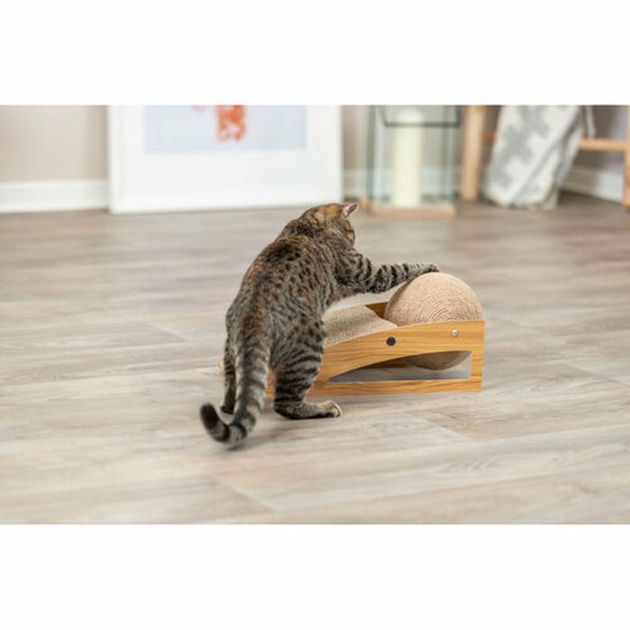 Rascador para Gatos Trixie Yute Madera Cartón 40 × 17 × 20 cm Rascador para Gatos Trixie Yute Madera Cartón 40 × 17 × 20 cm