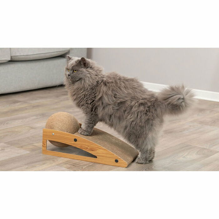 Rascador para Gatos Trixie Yute Madera Cartón 40 × 17 × 20 cm Rascador para Gatos Trixie Yute Madera Cartón 40 × 17 × 20 cm