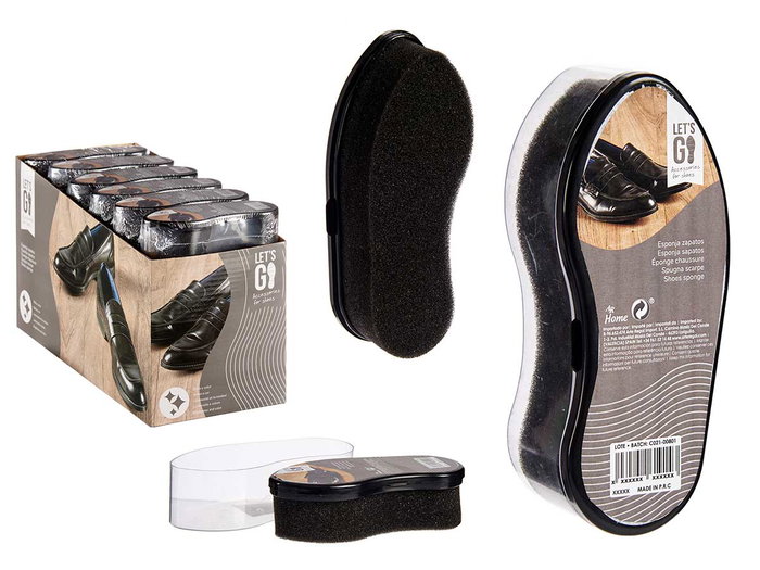 Berilo Esponja Limpiazapatos Negra 6x4.5x13 cm (Set de 48) Berilo Esponja Limpiazapatos Negra 6x4.5x13 cm (Set de 48)