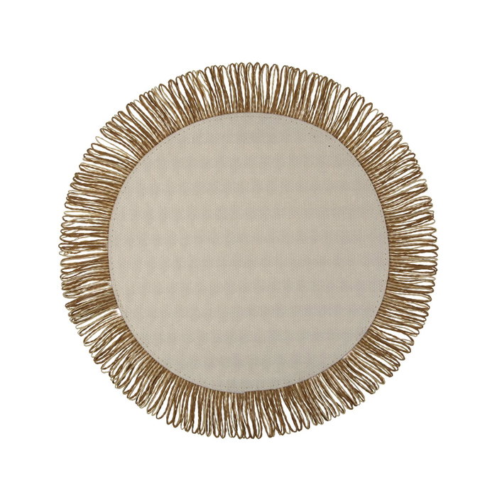 Versa Salvamantel Reversible Natural 38x38 cm - Papel, Poliéster, Algodón, Cáscara de Maíz (6 Unidades)