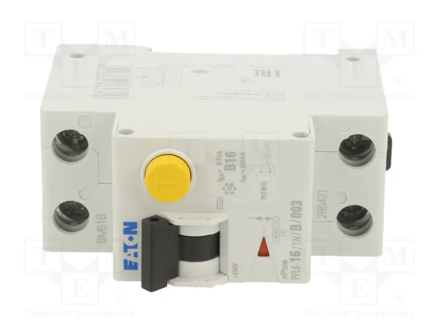 EATON ELECTRIC PFL6-16/1N/B/003 RCBO 16A 30mA 230VAC 1+N EATON ELECTRIC PFL6-16/1N/B/003 RCBO 16A 30mA 230VAC 1+N