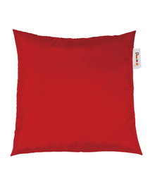 Atelier Del Sofa Cojín Pouf 40x40 cm Rojo Sólido Impermeable 100% Poliéster Relleno Espuma Reciclada