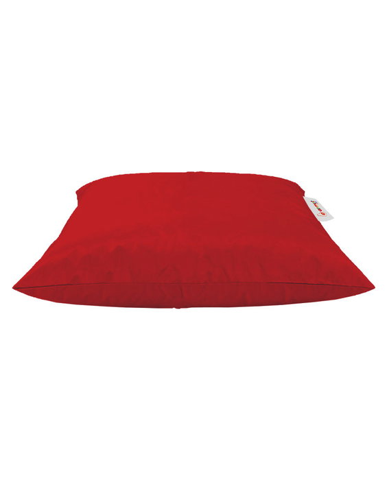 Atelier Del Sofa Cojín Pouf 40x40 cm Rojo Sólido Impermeable 100% Poliéster Relleno Espuma Reciclada