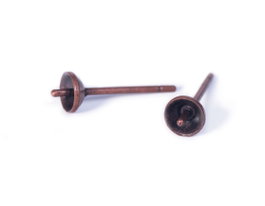 Innspiro Pendiente metálico para incrustar cono aguja cobrizo envejecido 4x10mm