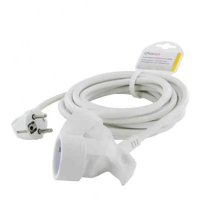 Chacon HO5VVF 3G1.5 5M Prolonderer Dual Head Blanco (FR)