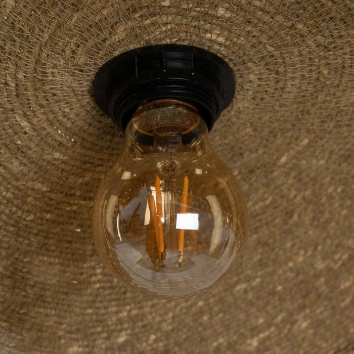 Lampara Techo Natural Fibra Natural 45 X 45 X 6 cm